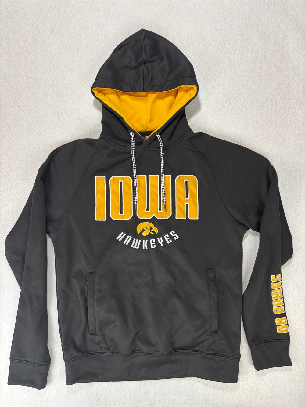 Iowa Hawkeyes Black & Gold Hooded Pullover Sweatshirt